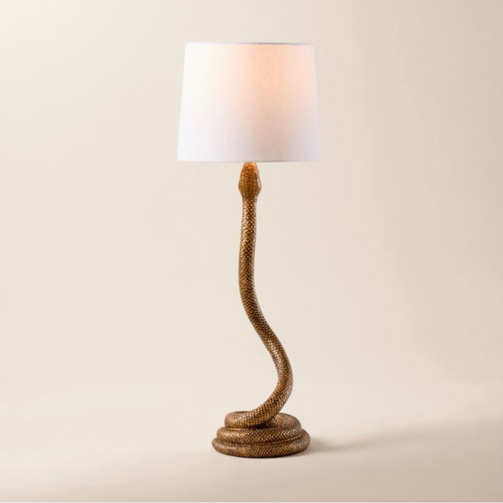 CB2 Snake Bronze Table Lamp